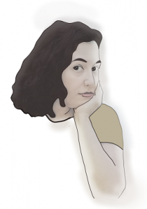 Logue.ca illustrates images of immigrants who share their stories. This is an illustration of Logue founder Bita Jamalpour.